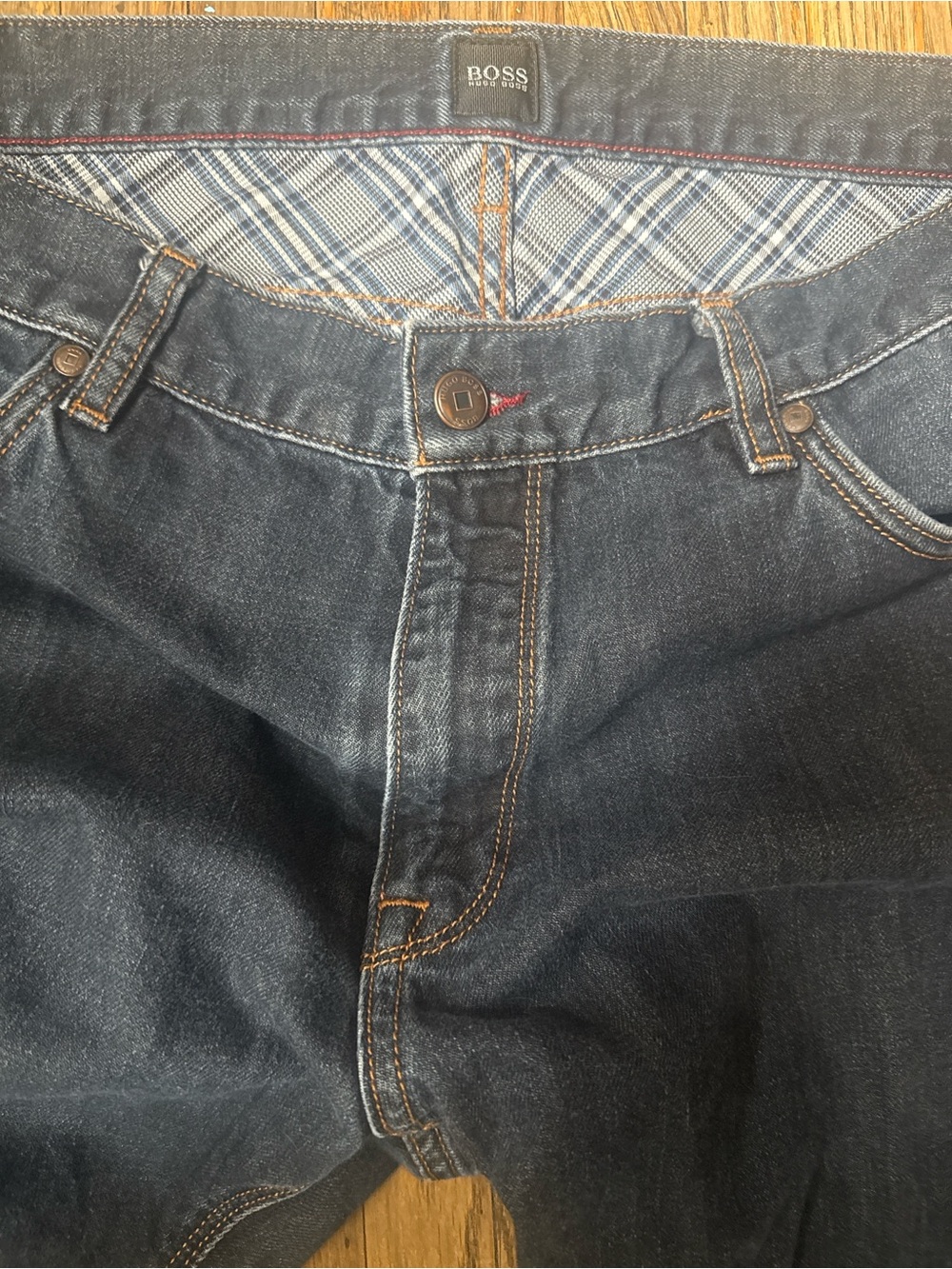 Hugo Boss Navy Relaxed-Fit Men's Jeans